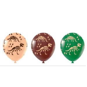 BEXIGA Nº11 DINOSSAUROS SORTIDOS C/25 UNIDADES ART-LATEX