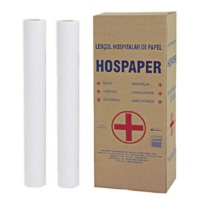 LENCOL HOSPITALAR 70CMX50M 100% CELULOSE  6 ROLOS HOSPAPER