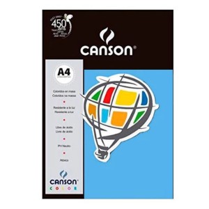 PAPEL COLORIDO CANSON COLOR 180G 10FLS AZUL ROYAL CANSON