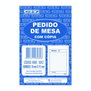 PEDIDO DE MESA 50X2 SÃO DOMINGOS