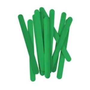 PALITO DE SORVETE MADEIRA PONTA REDONDA VERDE C/100 THEOTO