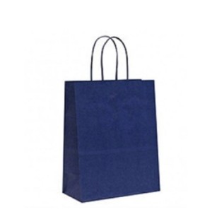 SACOLA DE PAPEL AZUL MARINHO 14 X 9 X 27,5 CM REF.158 ZAGAROLLO