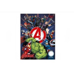 CADERNO 40FLS CALIGRAFIA COLEGIAL CAPA DURA BROCHURA AVENGERS TILIBRA
