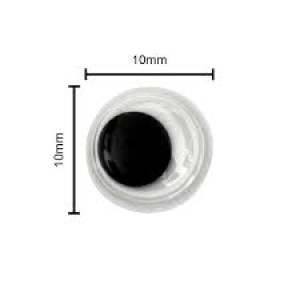 OLHO MOVEL 10MM COM 100 UNIDADES