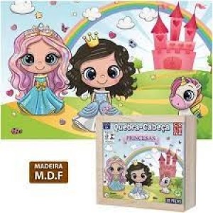 QUEBRA-CABEÇA INFANTIL PRINCESAS COM 30 PEÇAS COLUNA