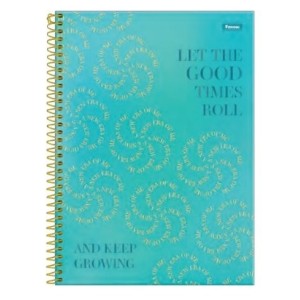 CADERNO 160FLS 10 MATÉRIAS UNIVERSITÁRIO CAPA DURA ESPIRAL BLUSH FORONI