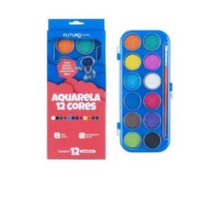 AQUARELA PASTILHA 12 CORES 22236 FUTURO