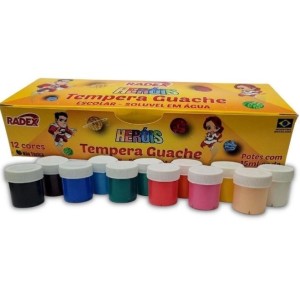 TINTA GUACHE 12 CORES RADEX