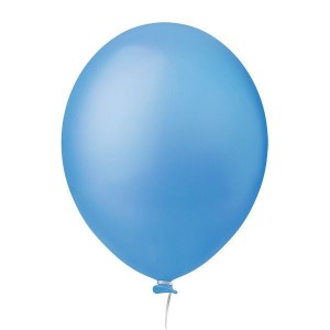BALÃO BEXIGA Nº 08 AZUL CELESTE C/50 UNIDADES HAPPY DAY