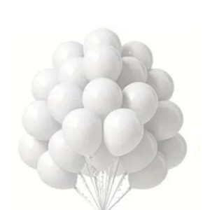 BALÃO BEXIGA Nº 08 BRANCO C/50 UNIDADES HAPPY DAY