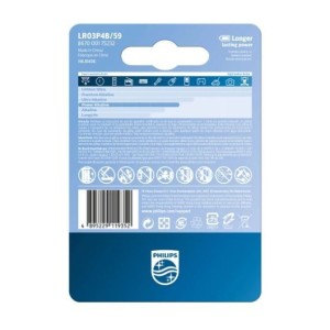 PILHA PALITO ALCALINA AAA C/4 UNIDADES PHILIPS