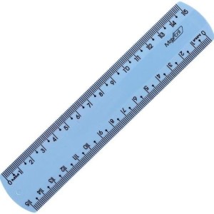 RÉGUA 15CM AZUL PASTEL NEW LINE MAXCRIL