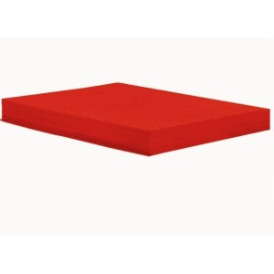 CONTRA CAPA A4 PARA ENCADERNAÇÃO VERMELHA FOSCA PACOTE C/100 UNIDADES