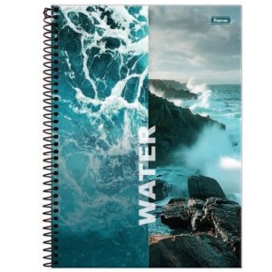 CADERNO 1/4 80FLS CAPA DURA ESPIRAL 4 ELEMENTOS FORONI