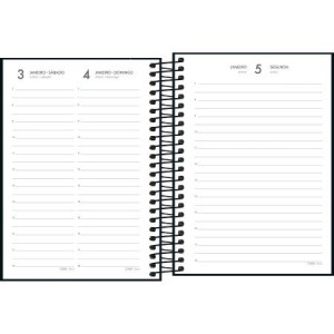 AGENDA 11,7x16,4CM PEPPER PRETA 2026 TILIBRA