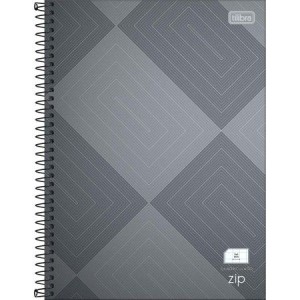 CADERNO 96FLS 0,5x0,5 QUADRICULADO UNIVERSITÁRIO CAPA DURA ESPIRAL ZIP TILIBRA