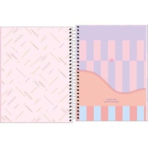 CADERNO 80FLS 1 MATÉRIA COLEGIAL CAPA DURA ESPIRAL HAPPY TILIBRA