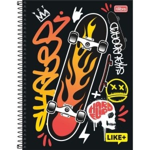 CADERNO 96FLS 1 MATÉRIA UNIVERSITÁRIO CAPA DURA ESPIRAL LIKE+ MASCULINO TILIBRA