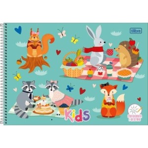 CADERNO 48FLS CARTOGRAFIA E DESENHO CAPA DURA ESPIRAL SAPECA KIDS FEMININO TILIBRA