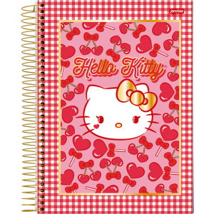 CADERNO 1/4 80FLS CAPA DURA ESPIRAL HELLO KITTY JANDAIA