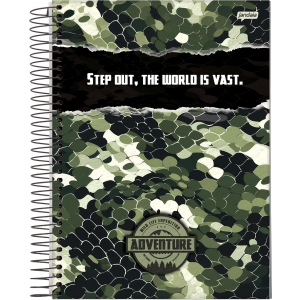 CADERNO 160FLS 10 MATÉRIAS UNIVERSITÁRIO CAPA DURA ESPIRAL ADVENTURE JANDAIA
