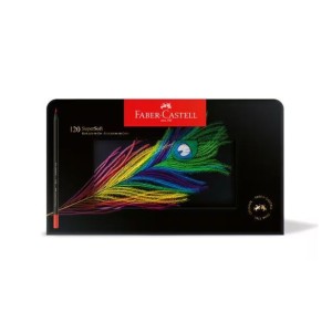 LÁPIS 120 CORES SUPERSOFT ESTOJO LATA FABER CASTELL