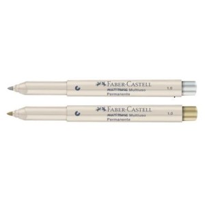 MARCADOR PERMANENTE MULTIMARKER OURO/PRATA FABER CASTELL