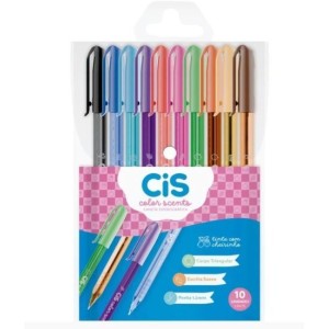 CANETA ESFEROGRÁFICA 1.2 COLOR SCENTS C/10 UNIDADES CIS