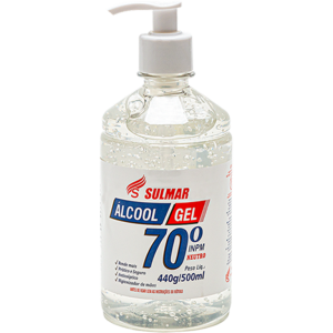 ÁLCOOL EM GEL ANTISSÉPTICO 70º 500ML PUMP SULMAR