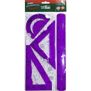 KIT GEOMÉTRICO FLEXÍVEL COM 4 PEÇAS LEO&LEO