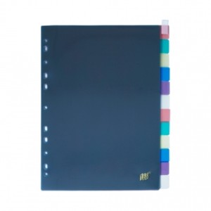 DIVISÓRIA PLASTICA 12 ÍNDICES A4 COLOR REF.12INTBA YES